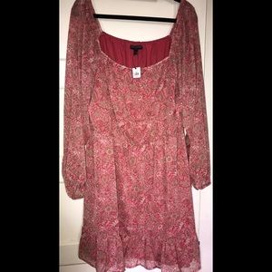 Banana Republic Square-Neck Fit&Flare Dress